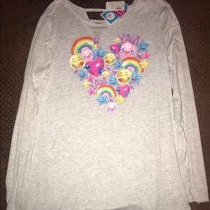 Justice Emoji Long sleeve tee NWT
